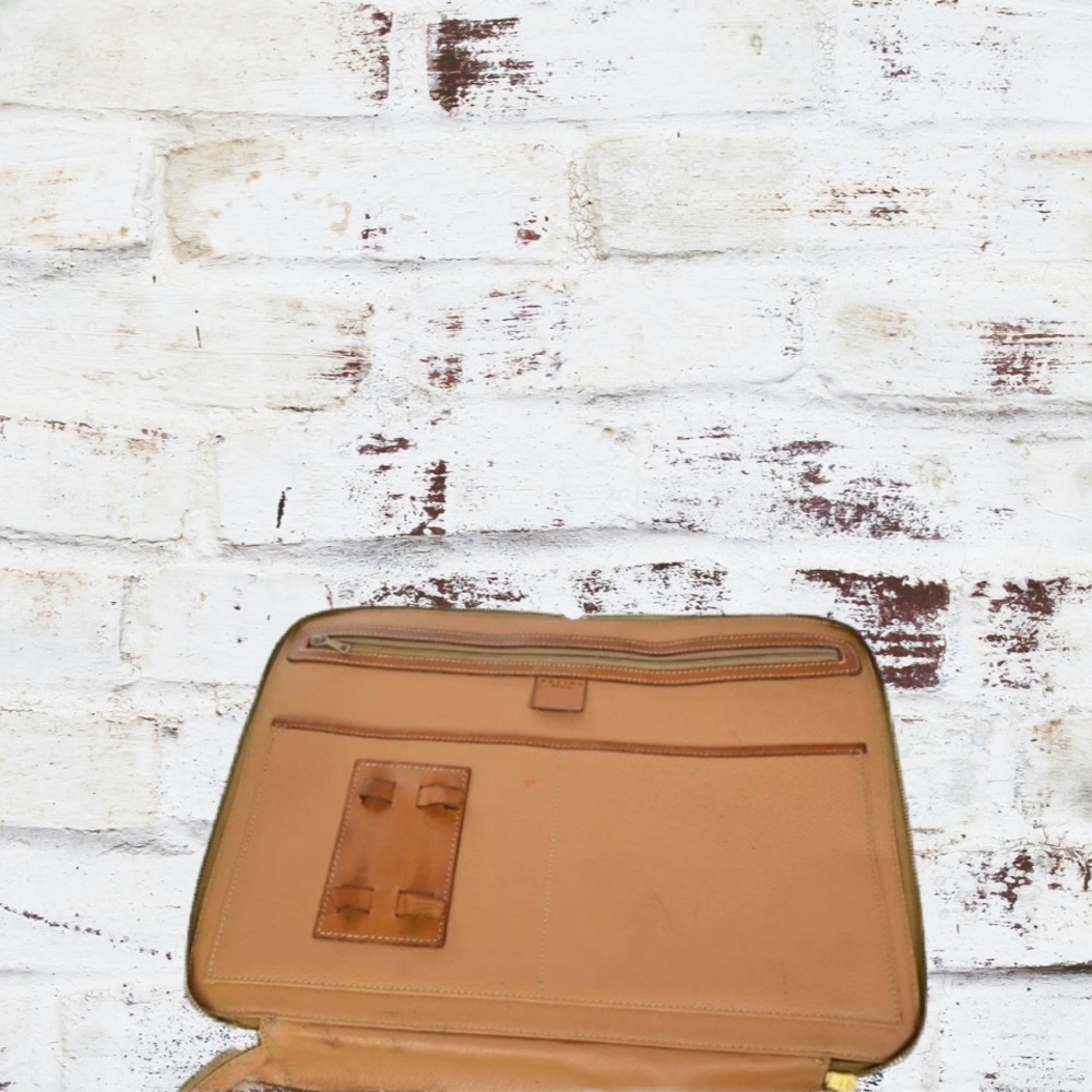 CELINE  Macadam Pattern Business Briefcase PVC / Leather In GUC Rare - Picture 10 of 16